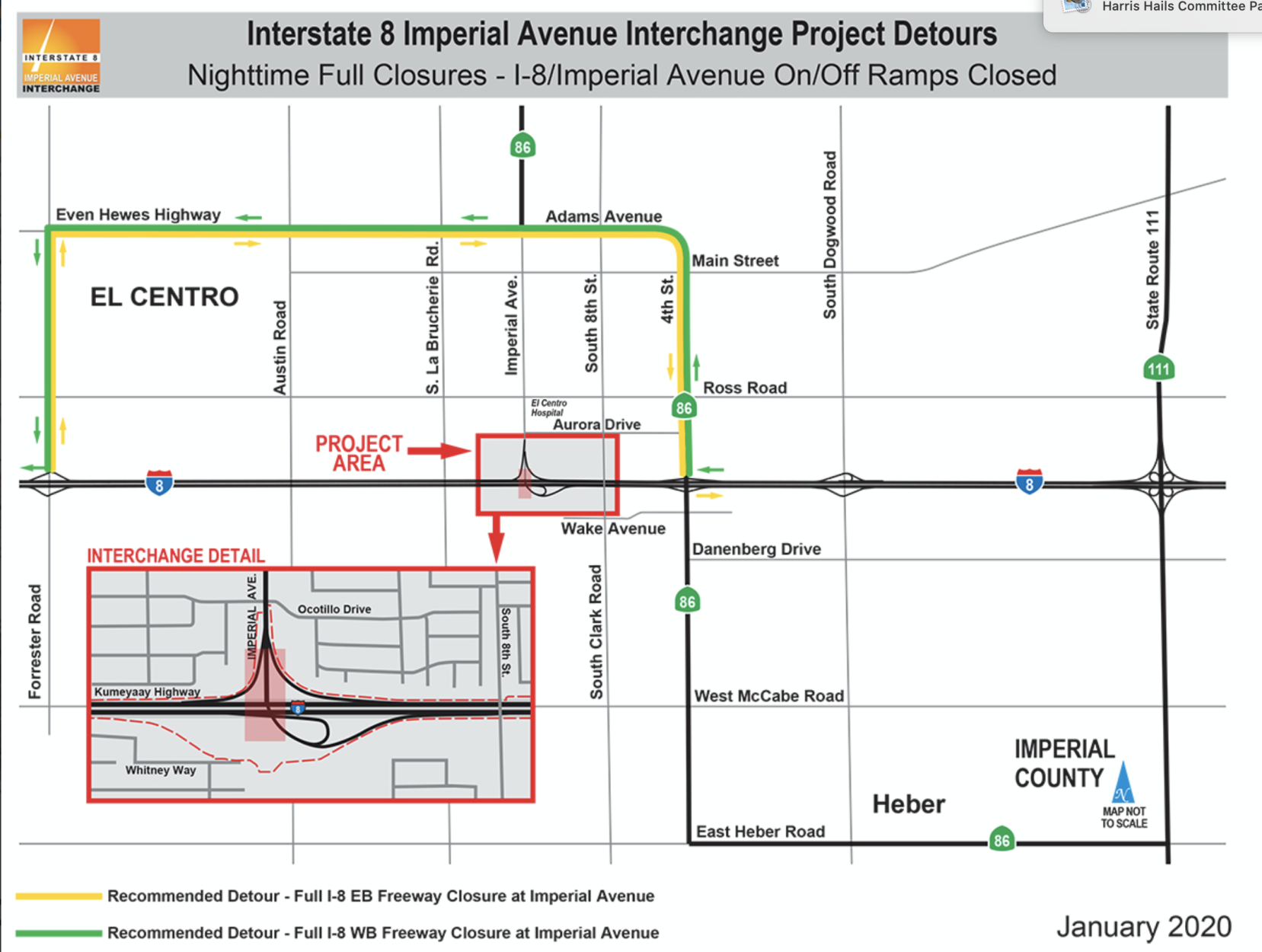 I-8 detour